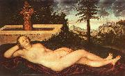 Lucas  Cranach Nymph of Spring oil on canvas